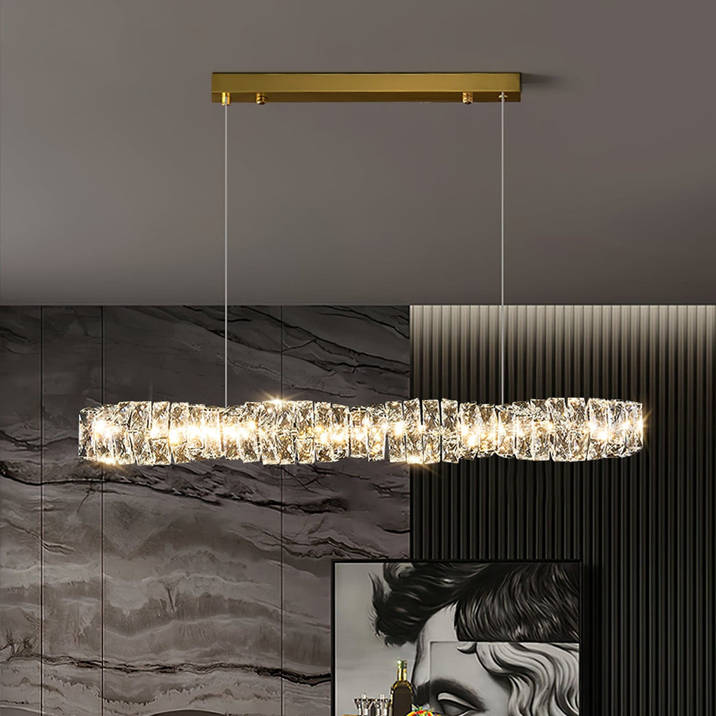 Long Crystal Pendant Lamp