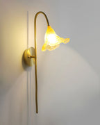 Lotus Amber Plug In Wall Lamp
