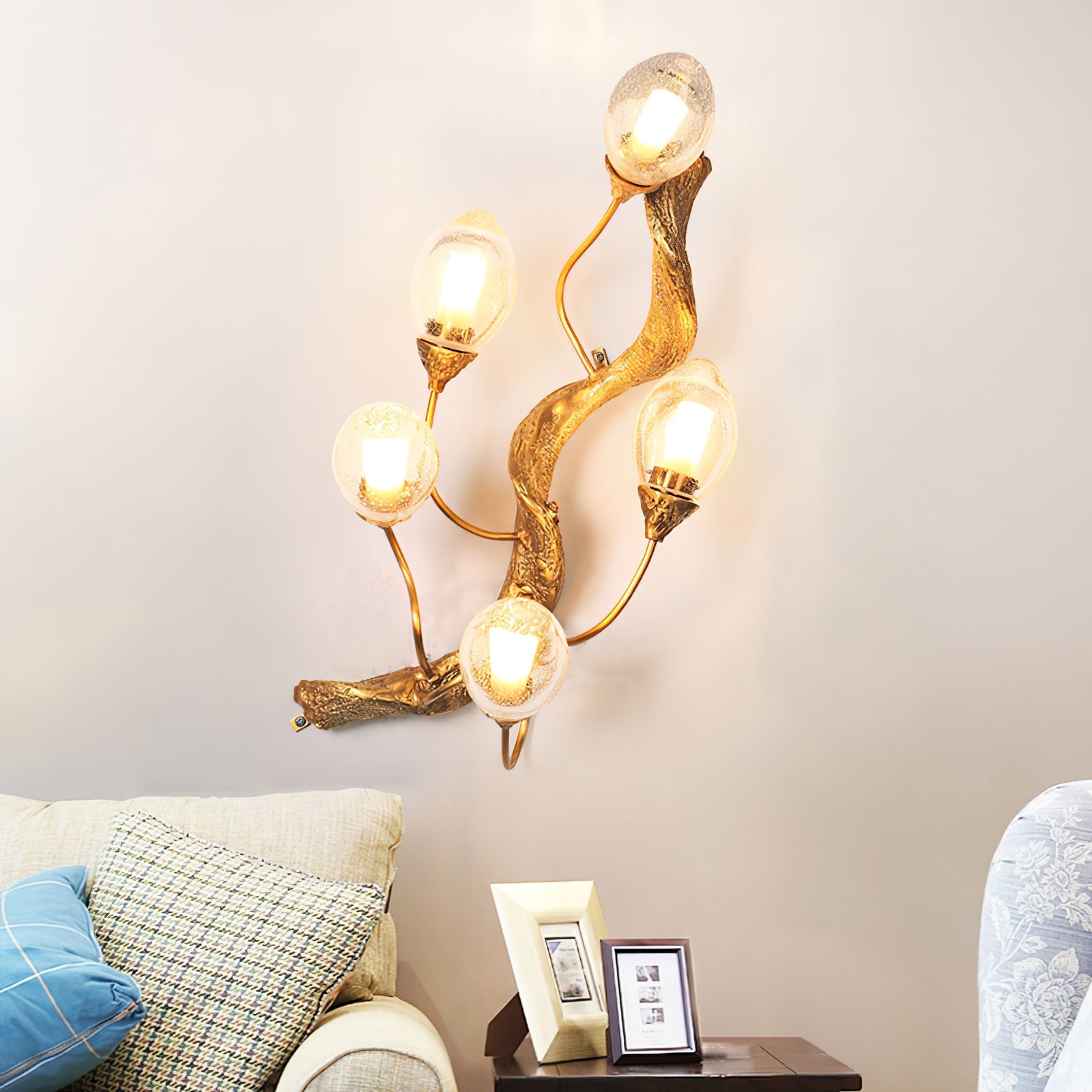 Lotus Brass Wall Lamp