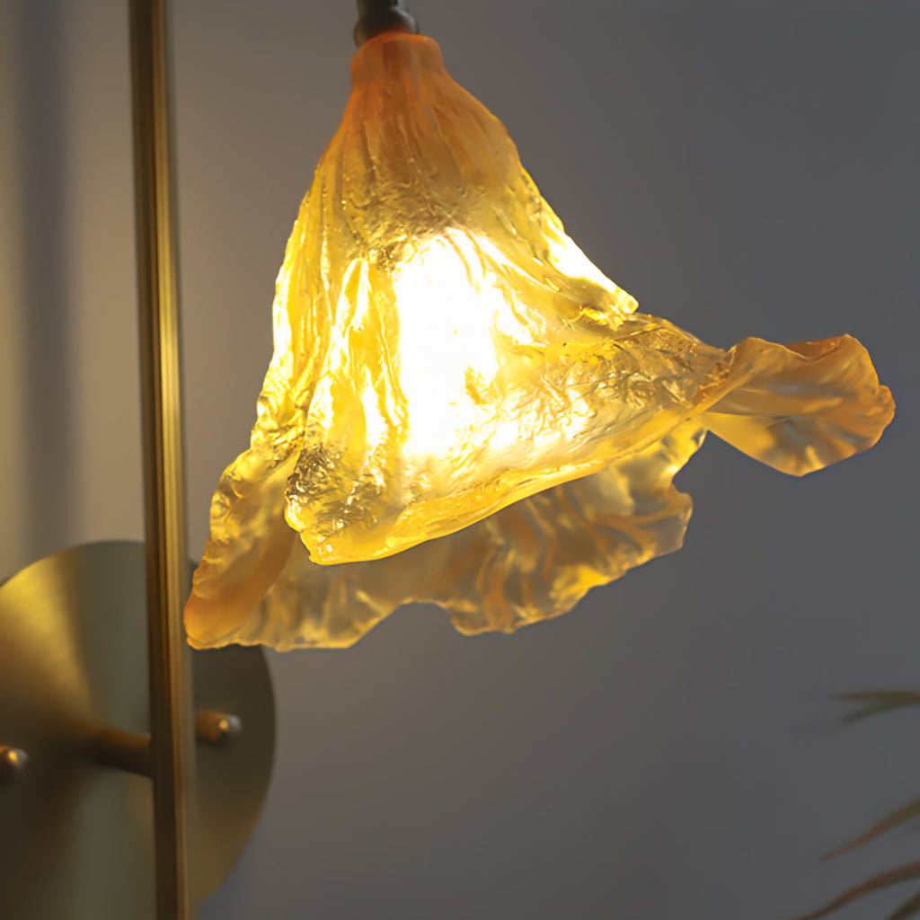 Lotus Amber Wall Sconce