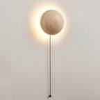 Luna Round Travertine Wall Light