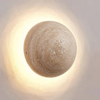 Luna Round Travertine Wall Light