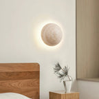 Luna Round Travertine Wall Light
