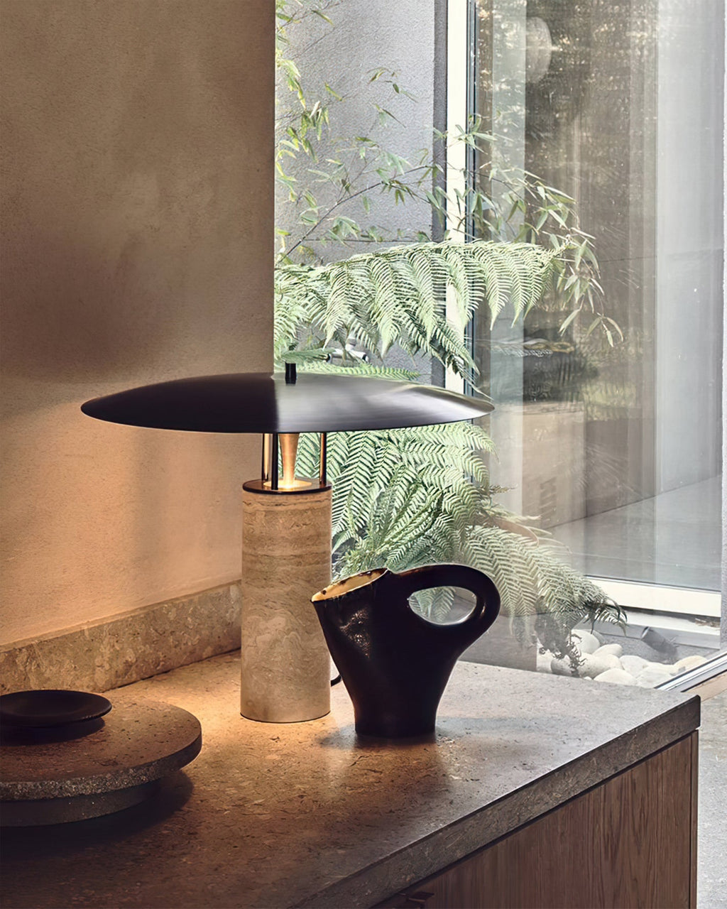 Gioe Travertine Table Lamp