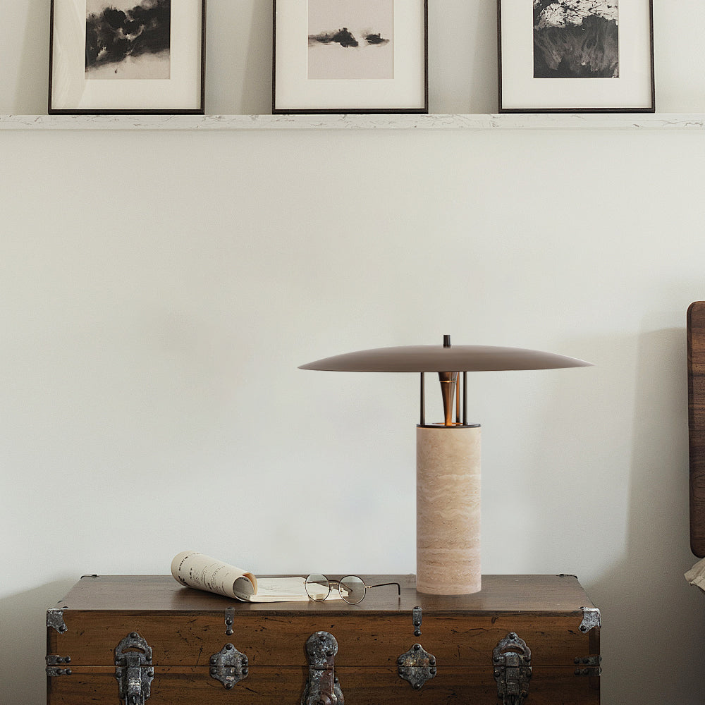 Gioe Travertine Table Lamp
