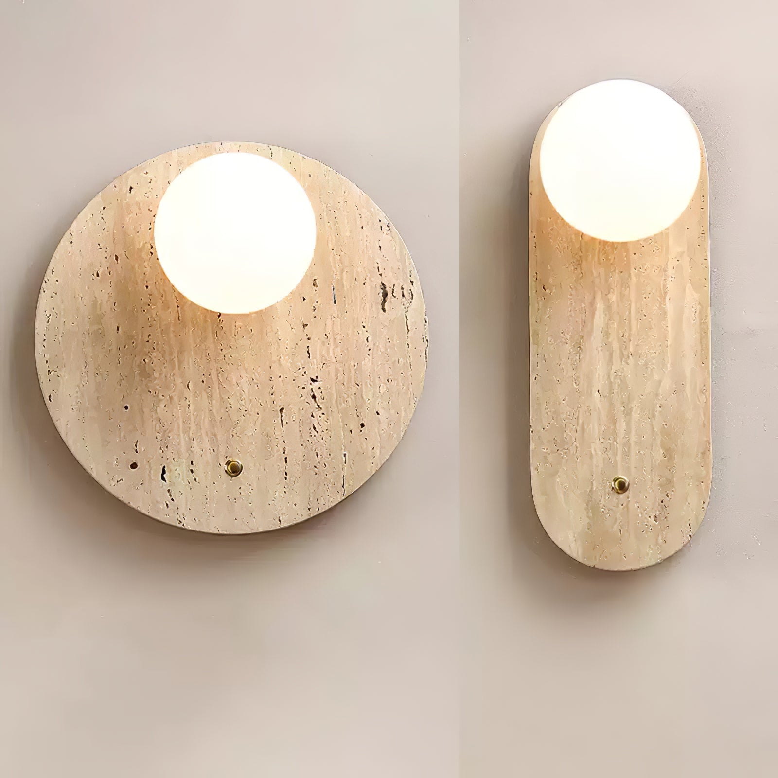 Luna Travertine Wall Sconce