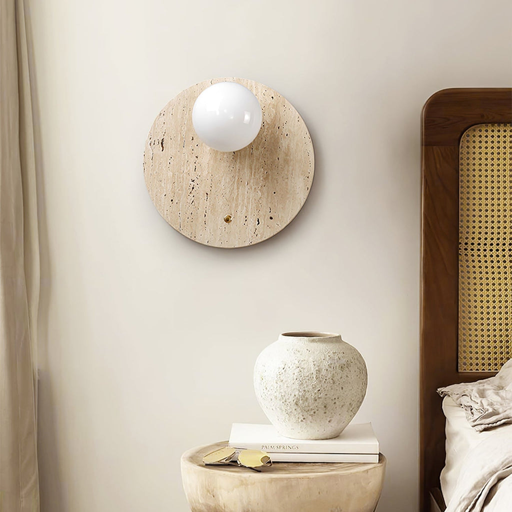 Luna Travertine Wall Sconce