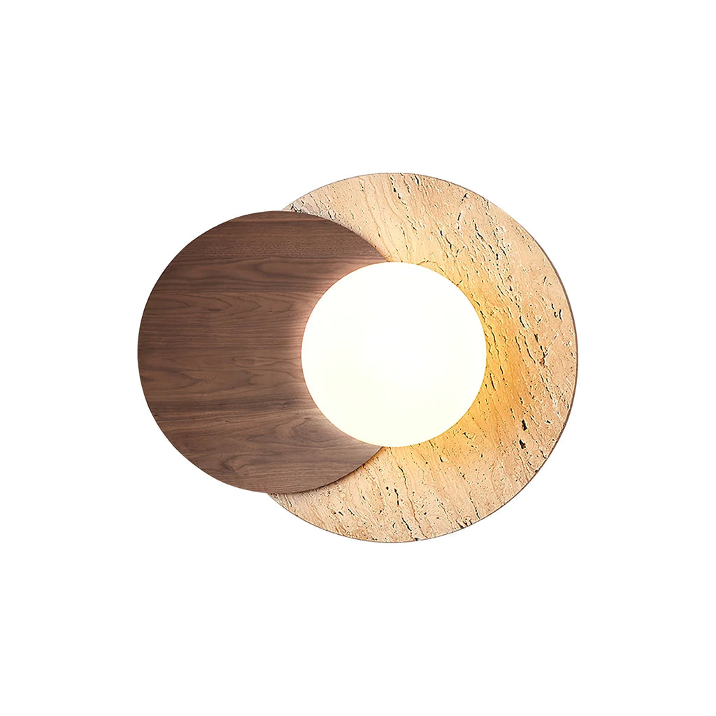Lunar Eclipse Travertine Wall Lamp