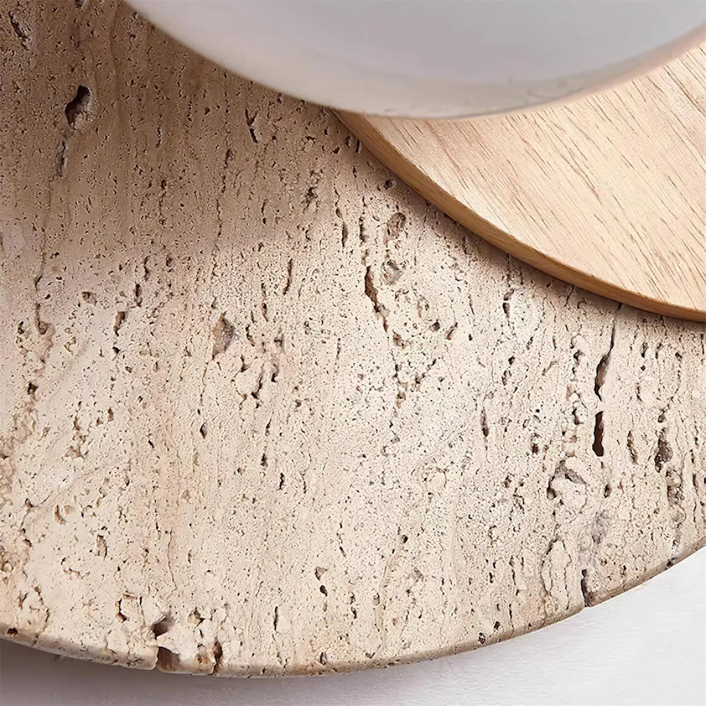 Lunar Eclipse Travertine Wall Lamp