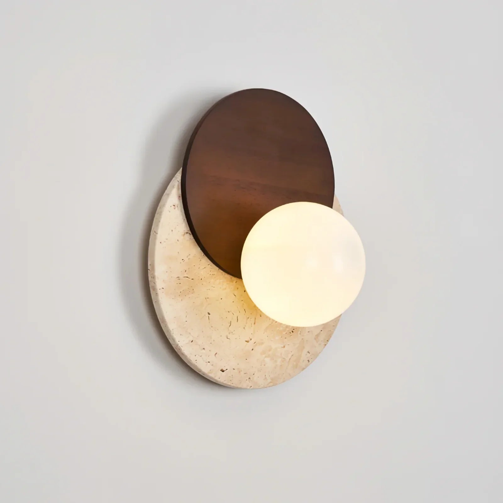 Lunar Eclipse Travertine Wall Lamp