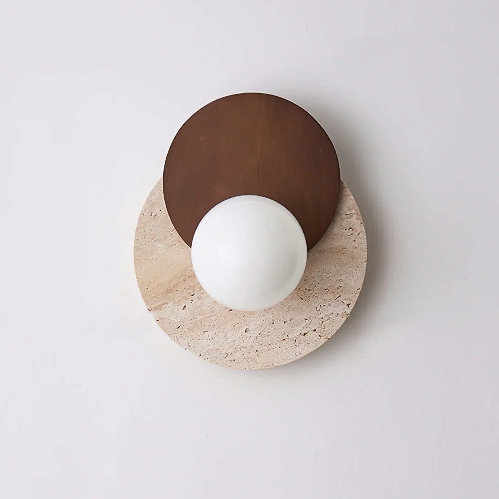 Lunar Eclipse Travertine Wall Lamp