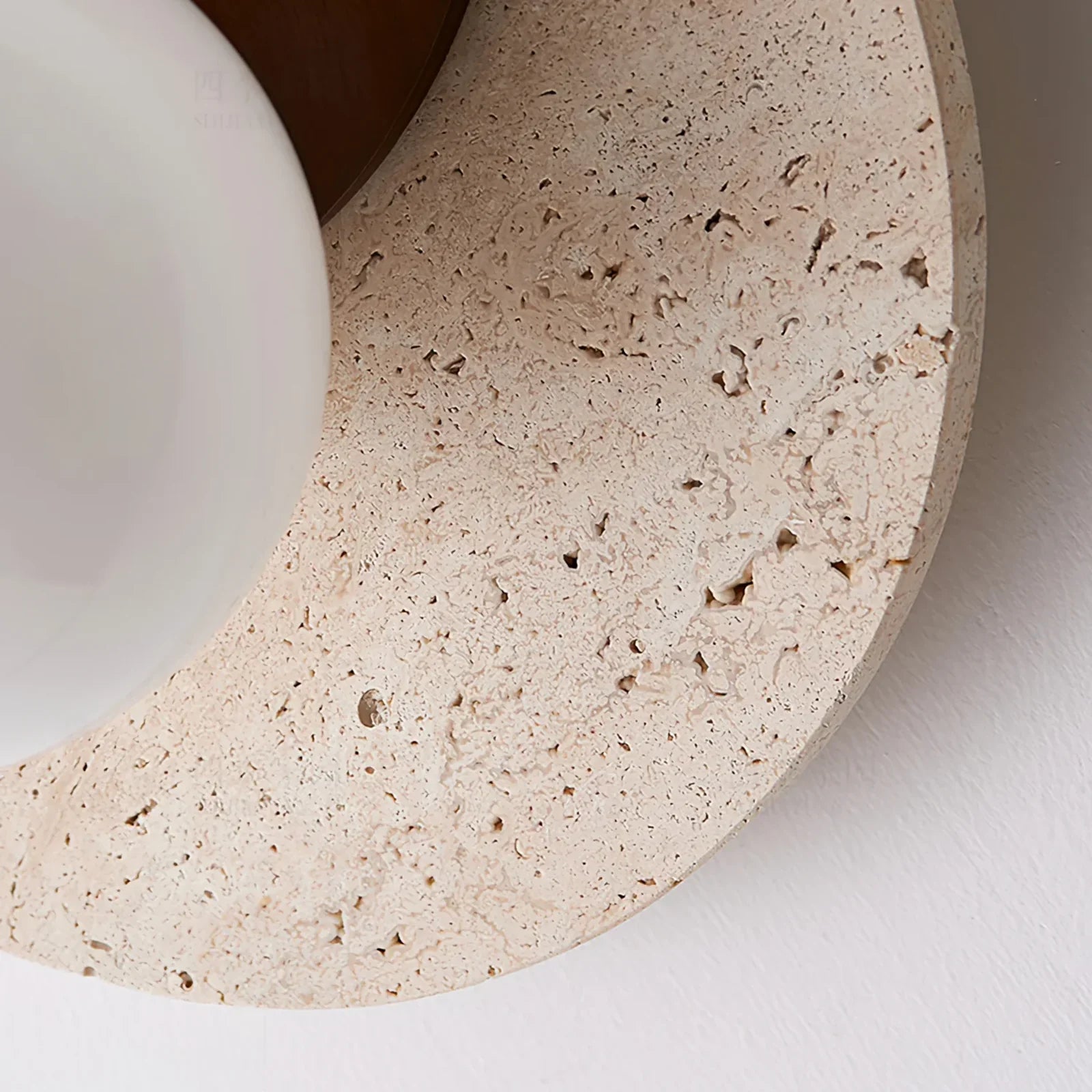 Lunar Eclipse Travertine Wall Lamp