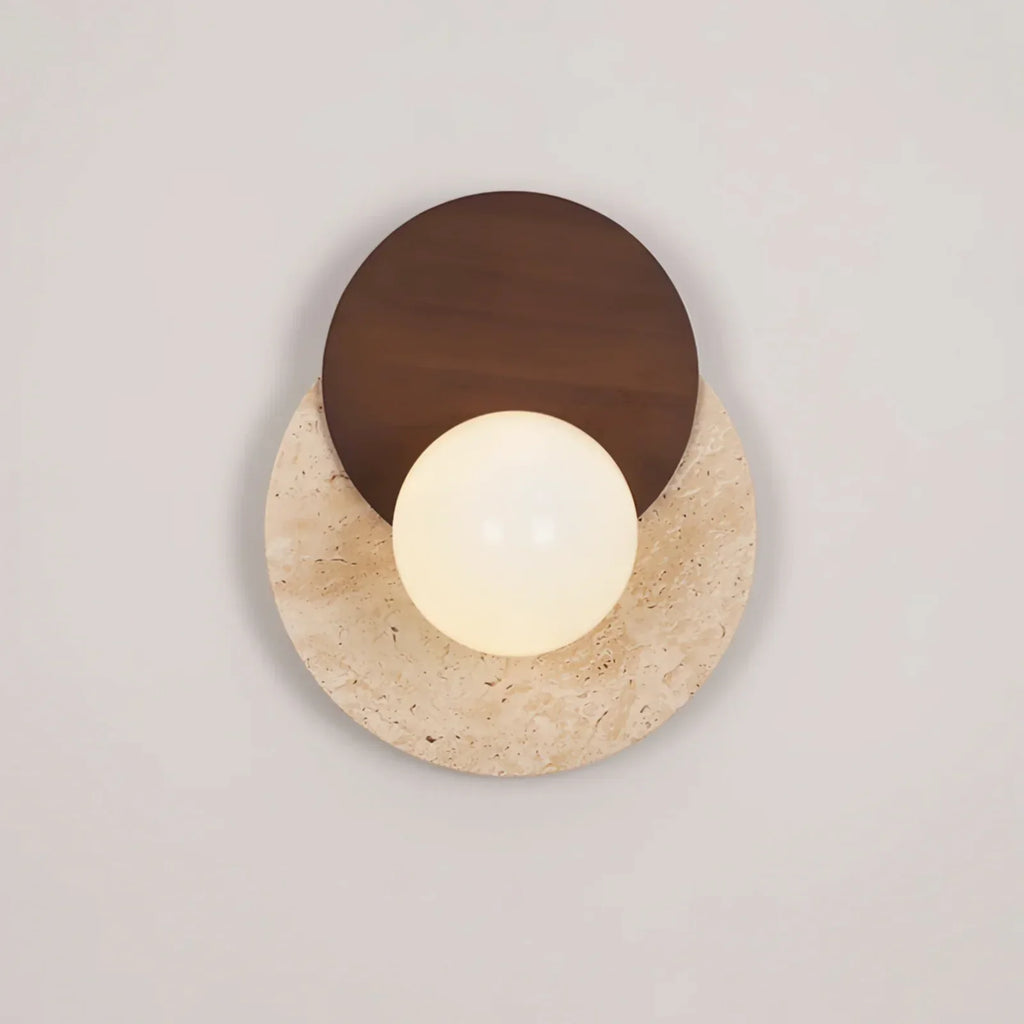 Lunar Eclipse Travertine Wall Lamp