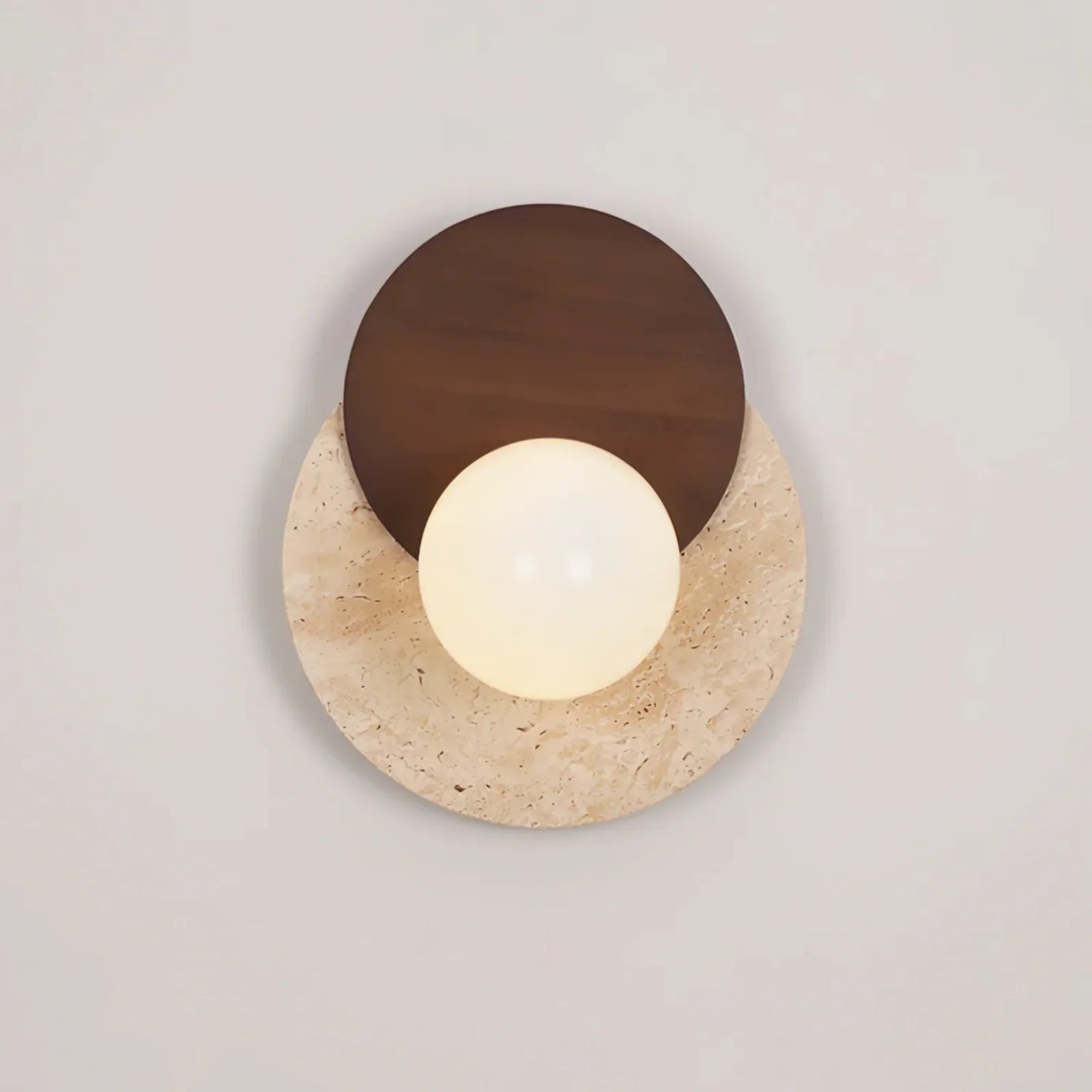 Lunar Eclipse Travertine Wall Lamp