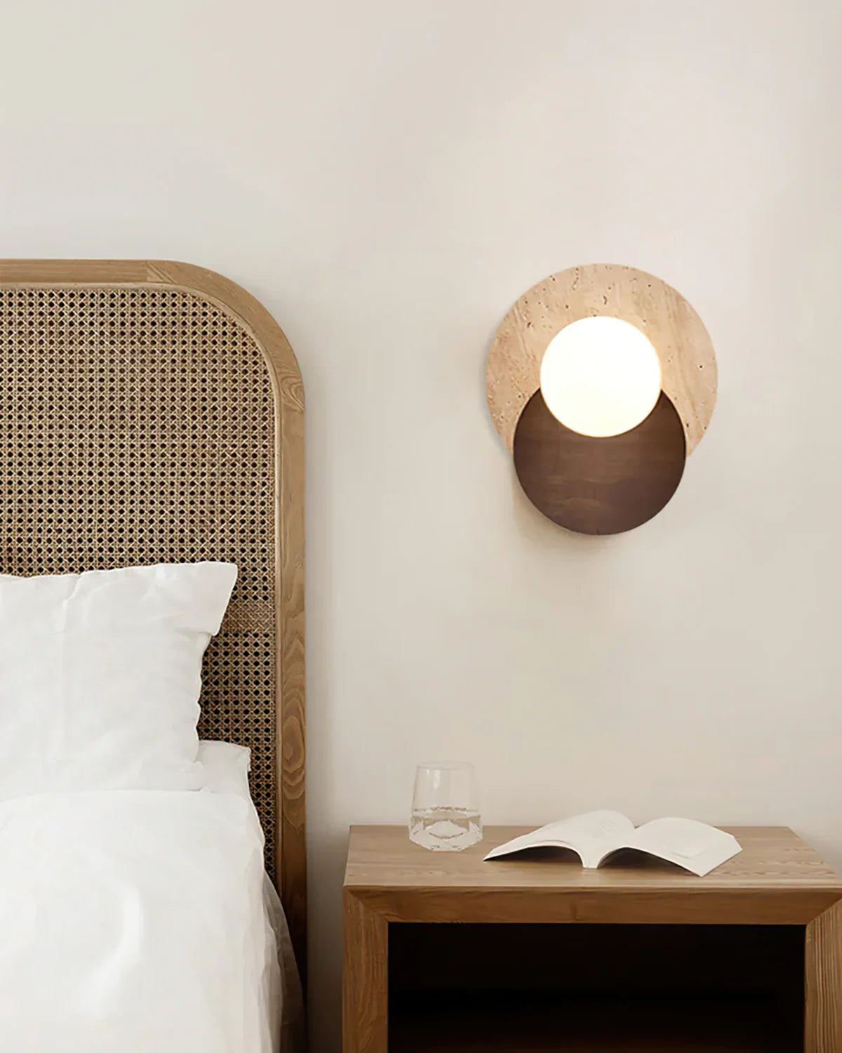 Lunar Eclipse Travertine Wall Lamp