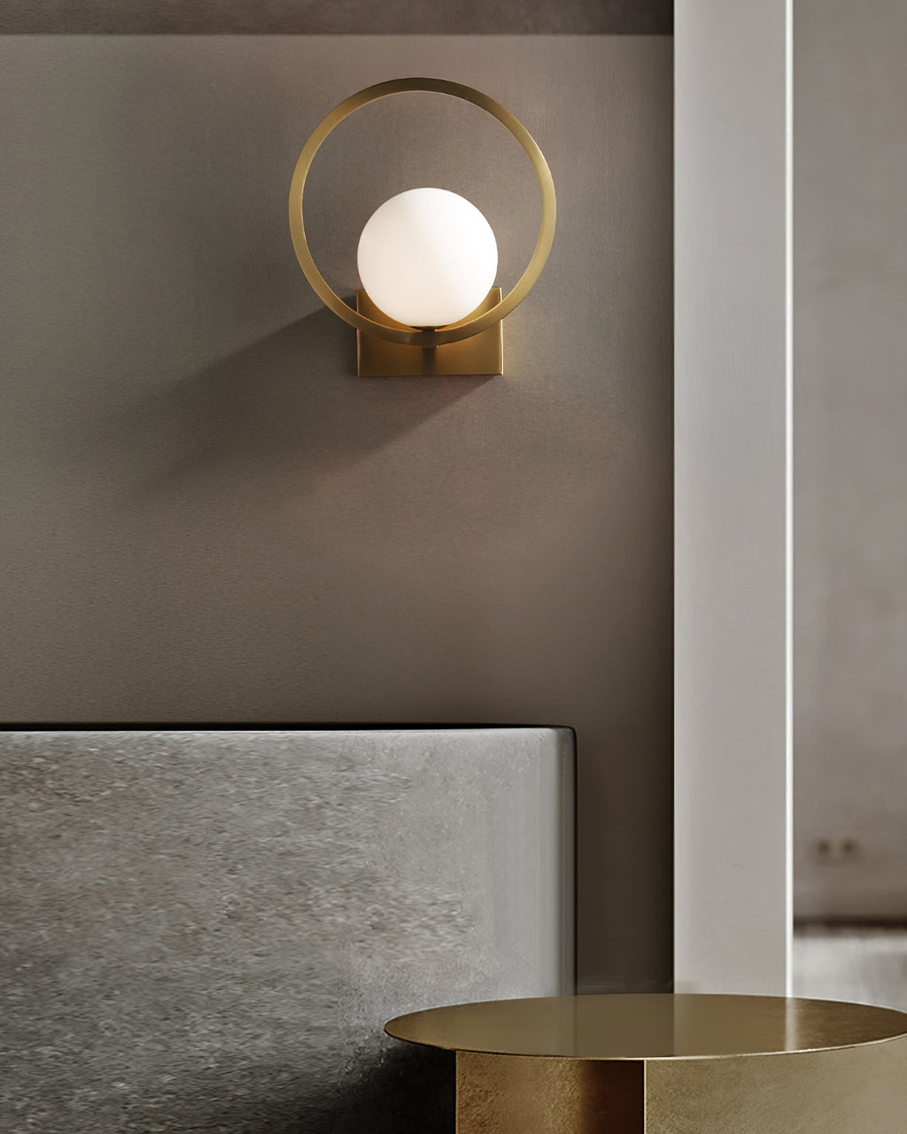 Lunar Brass Wall Light
