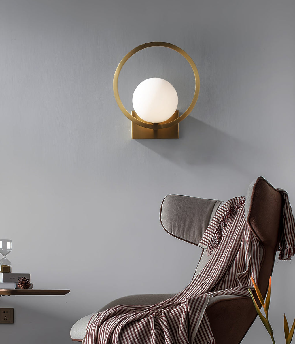 Lunar Brass Wall Light