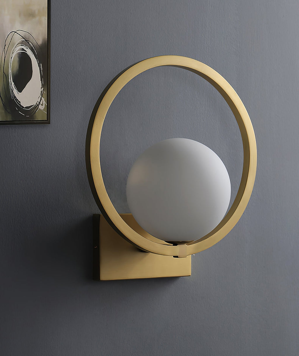 Lunar Brass Wall Light