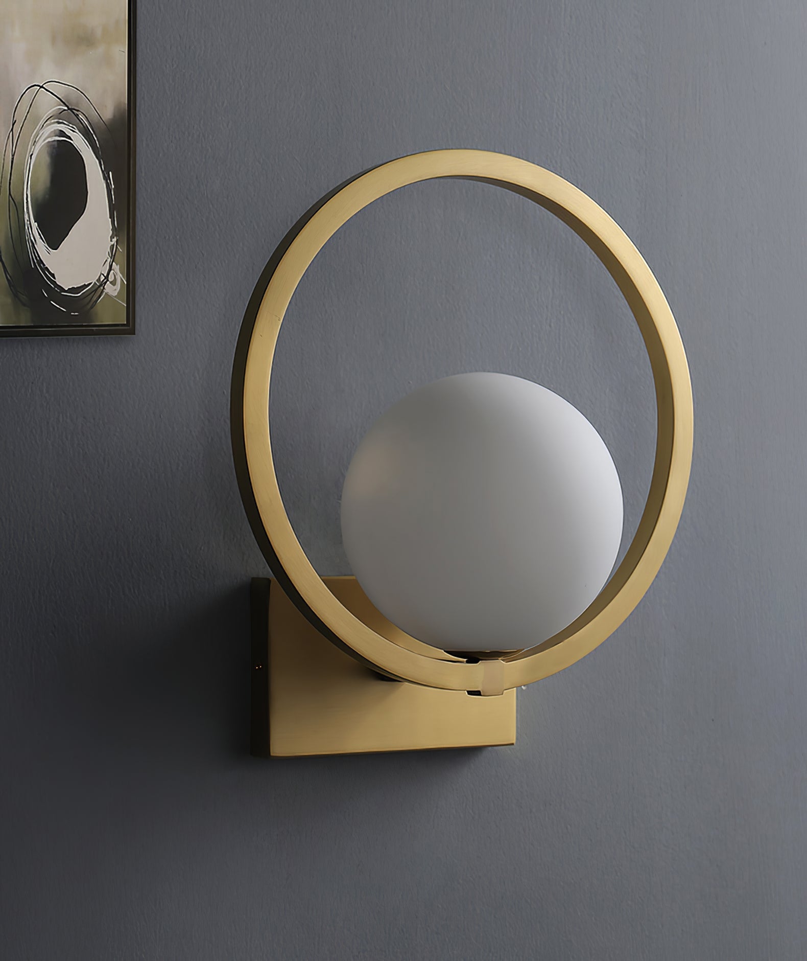 Lunar Brass Wall Light
