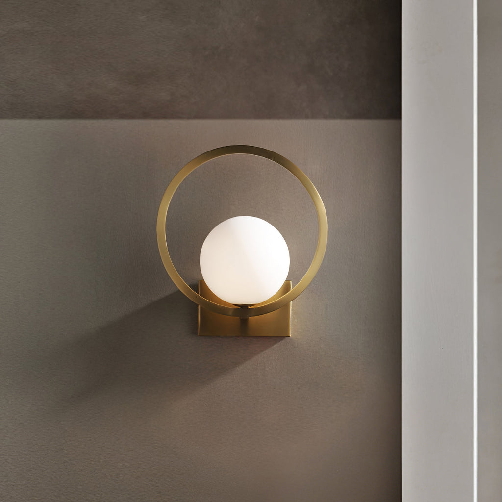 Lunar Brass Wall Light
