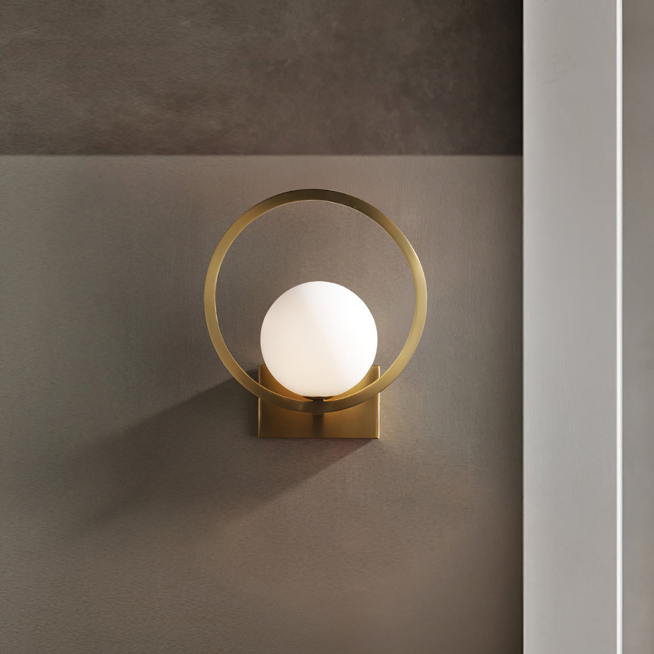 Lunar Brass Wall Light
