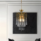 French Retro Water Drop Glass Chandelier