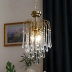 French Retro Water Drop Glass Chandelier