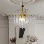 French Retro Water Drop Glass Chandelier