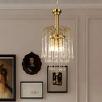 French Retro Water Drop Glass Chandelier