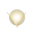 Alabaster Round Victory V Wall Lamp
