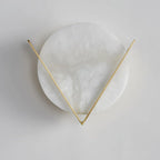 Alabaster Round Victory V Wall Lamp