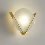 Alabaster Round Victory V Wall Lamp