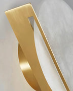 Alabaster Round Victory V Wall Lamp