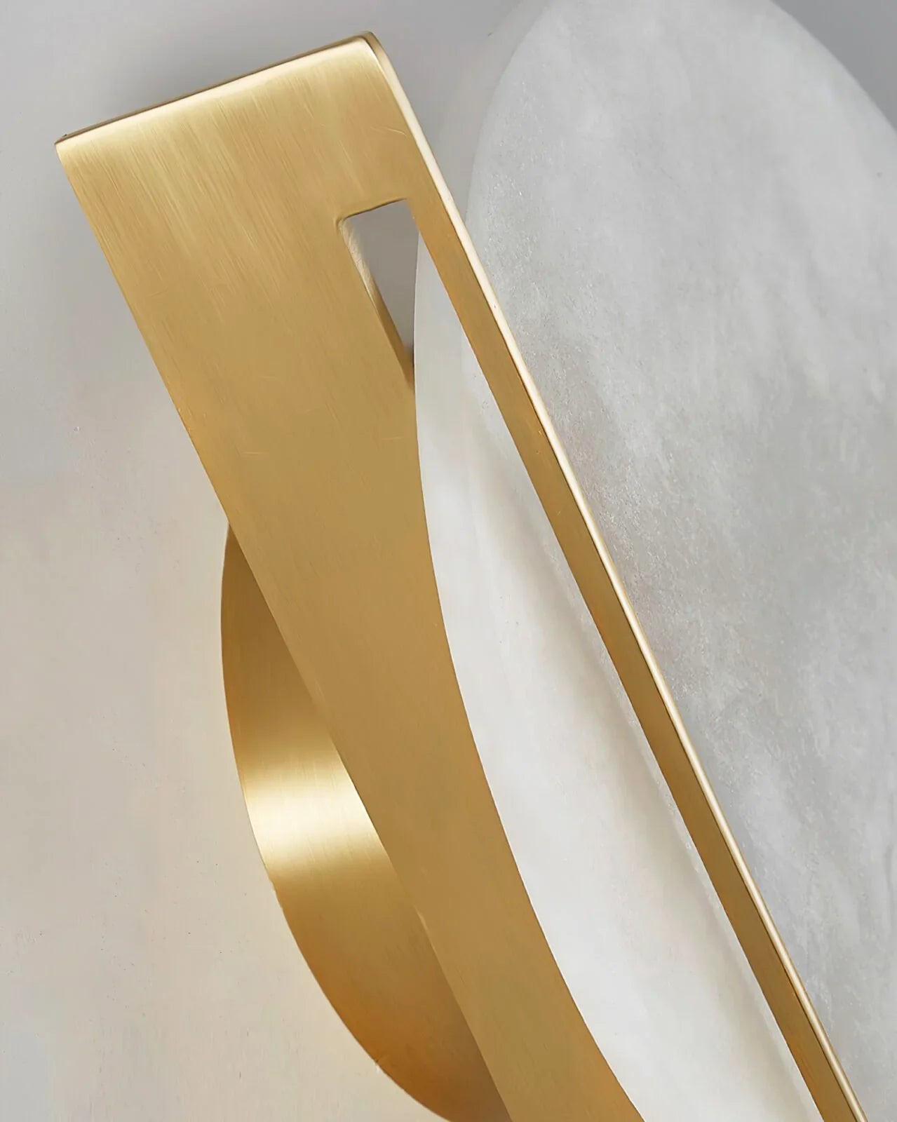 Alabaster Round Victory V Wall Lamp