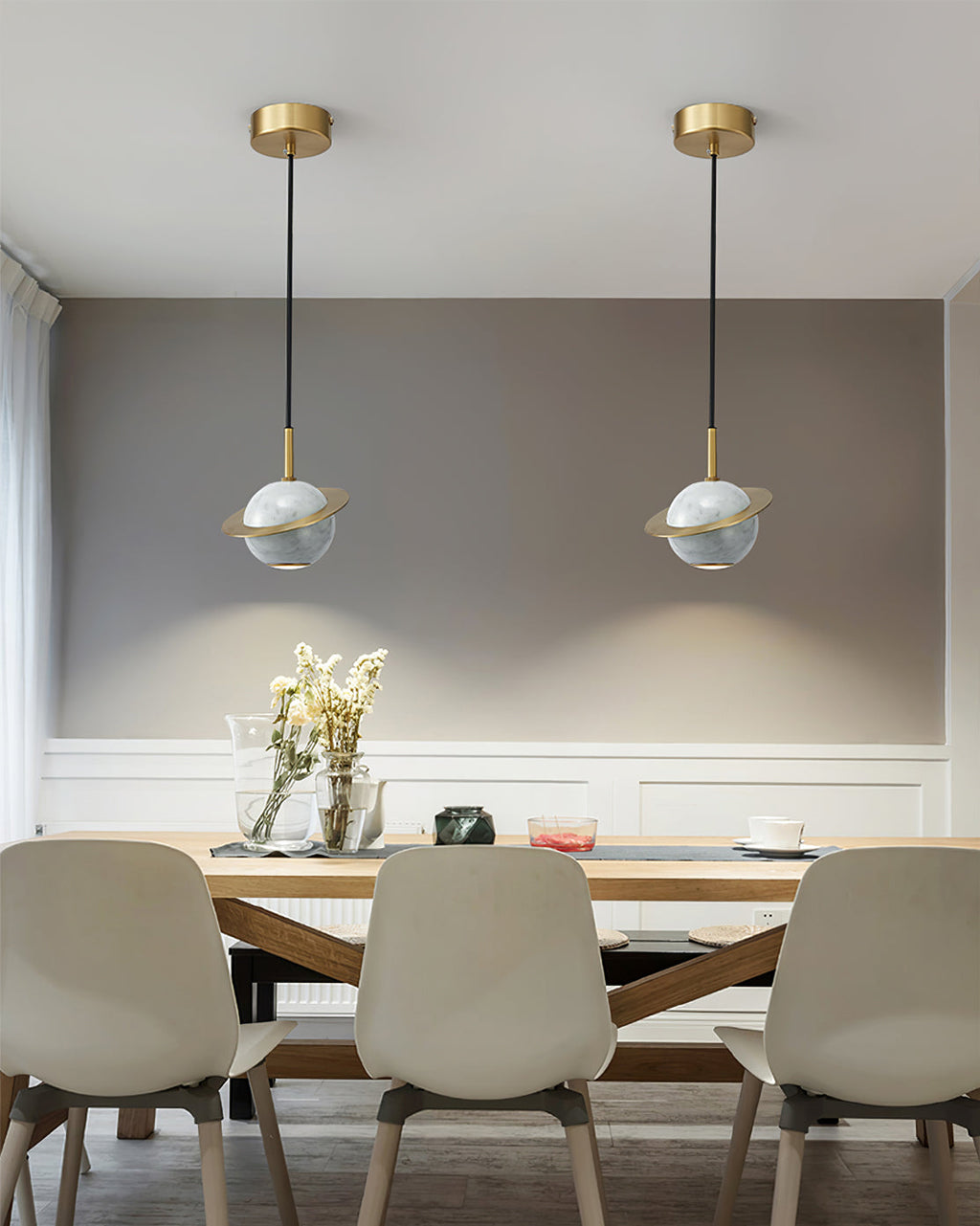 Marble Sphere Pendant Lamp