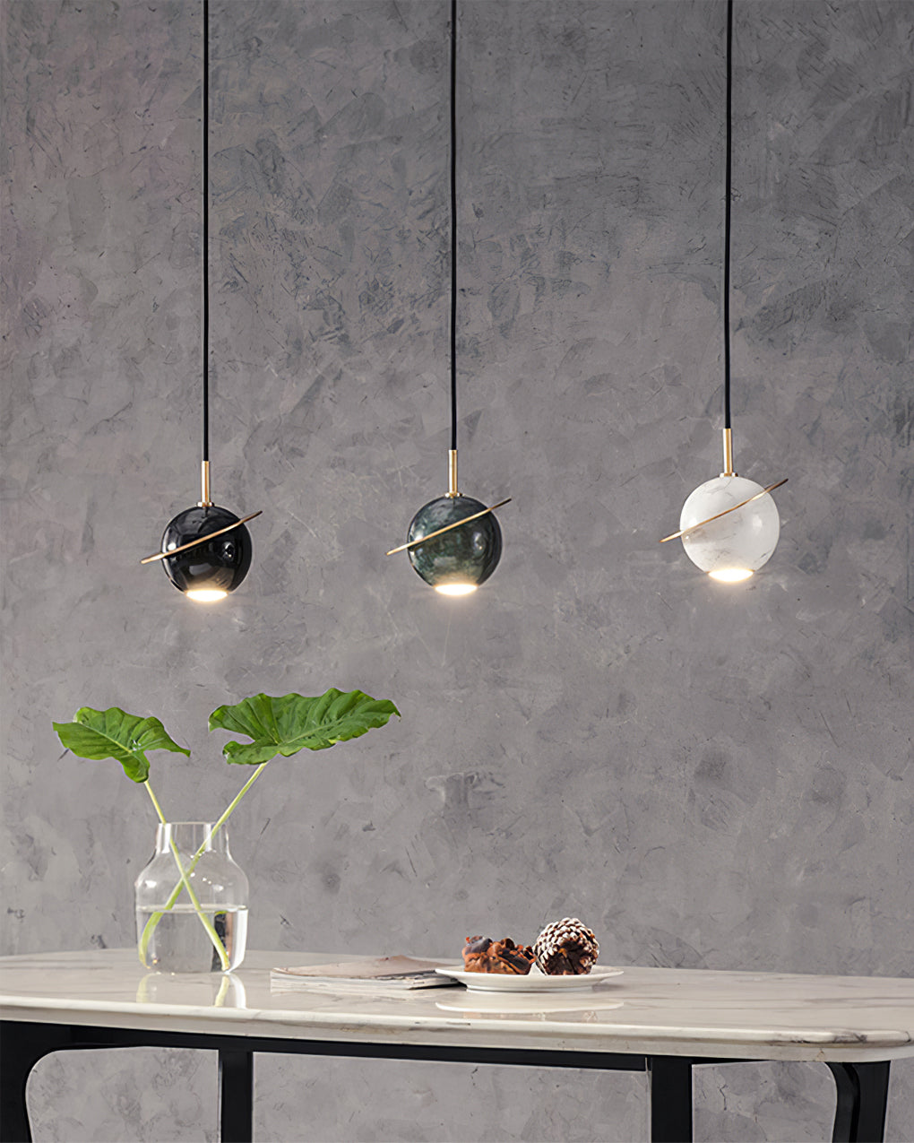 Marble Sphere Pendant Lamp