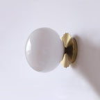 Marshmallow Glass Wall Sconce – Vintage Pink & Pastel Bedroom Light