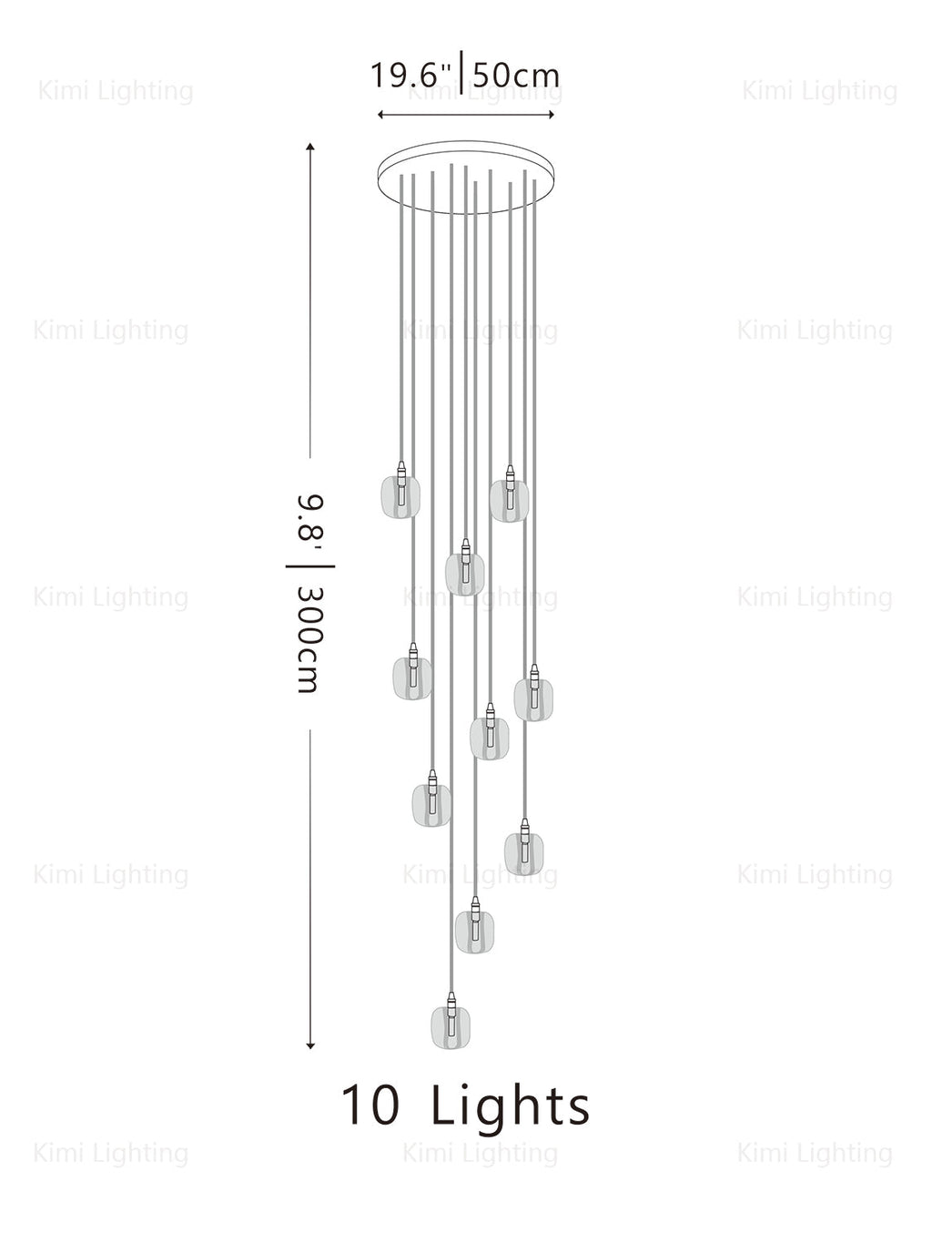 Melting Cube Pendant Light fixture