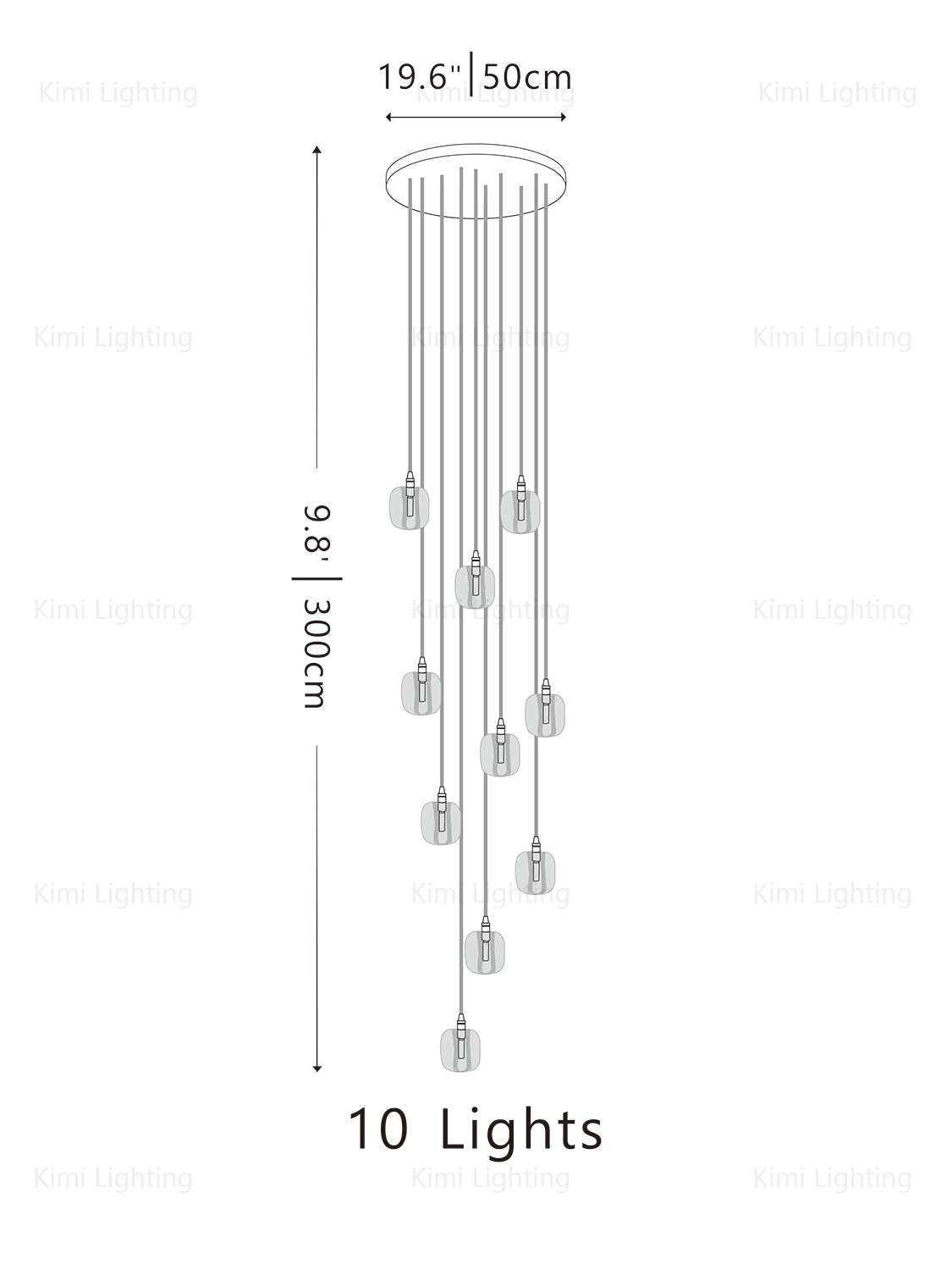 Melting Cube Pendant Light fixture