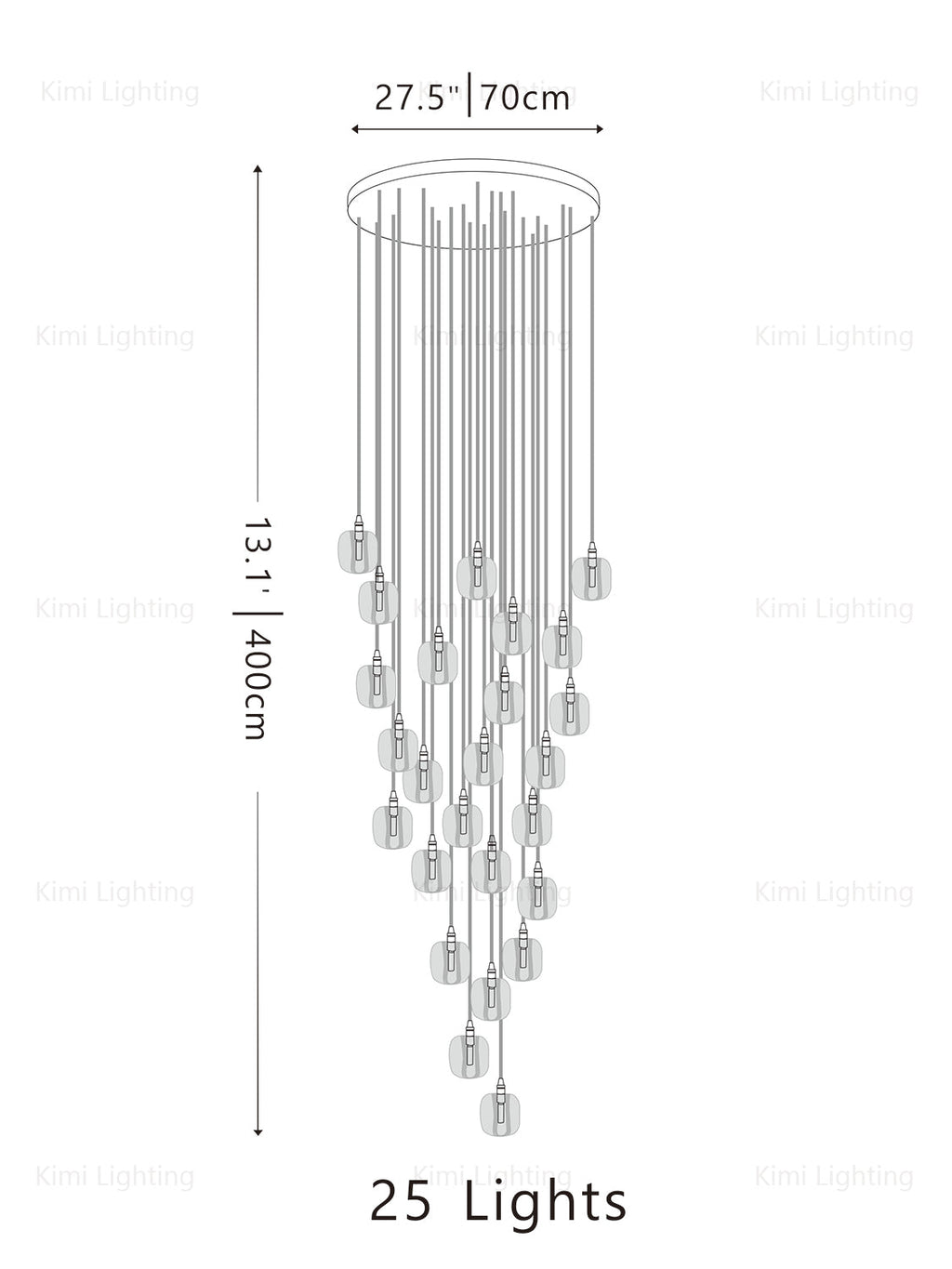 Melting Cube Pendant Light fixture