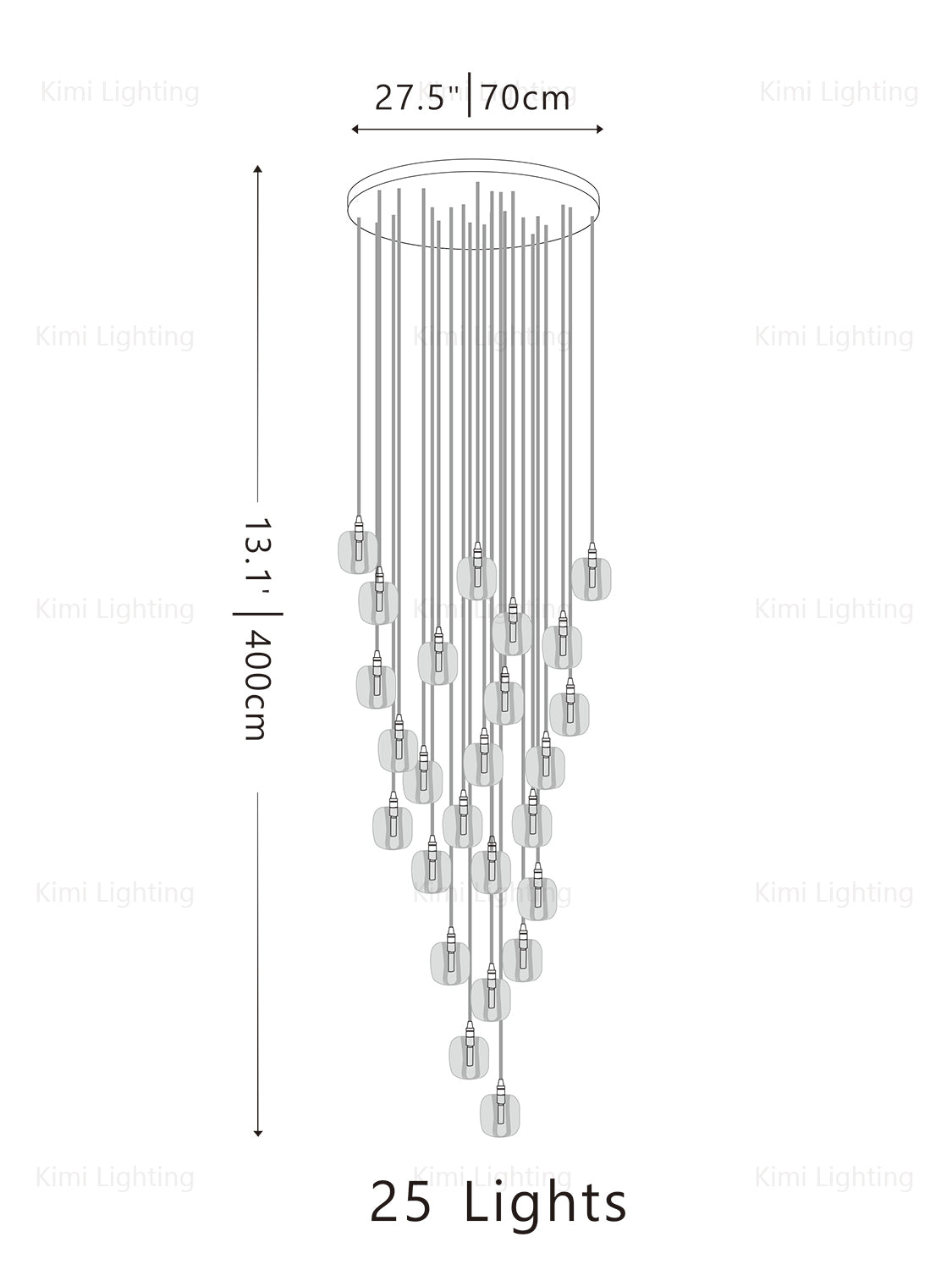 Melting Cube Pendant Light fixture