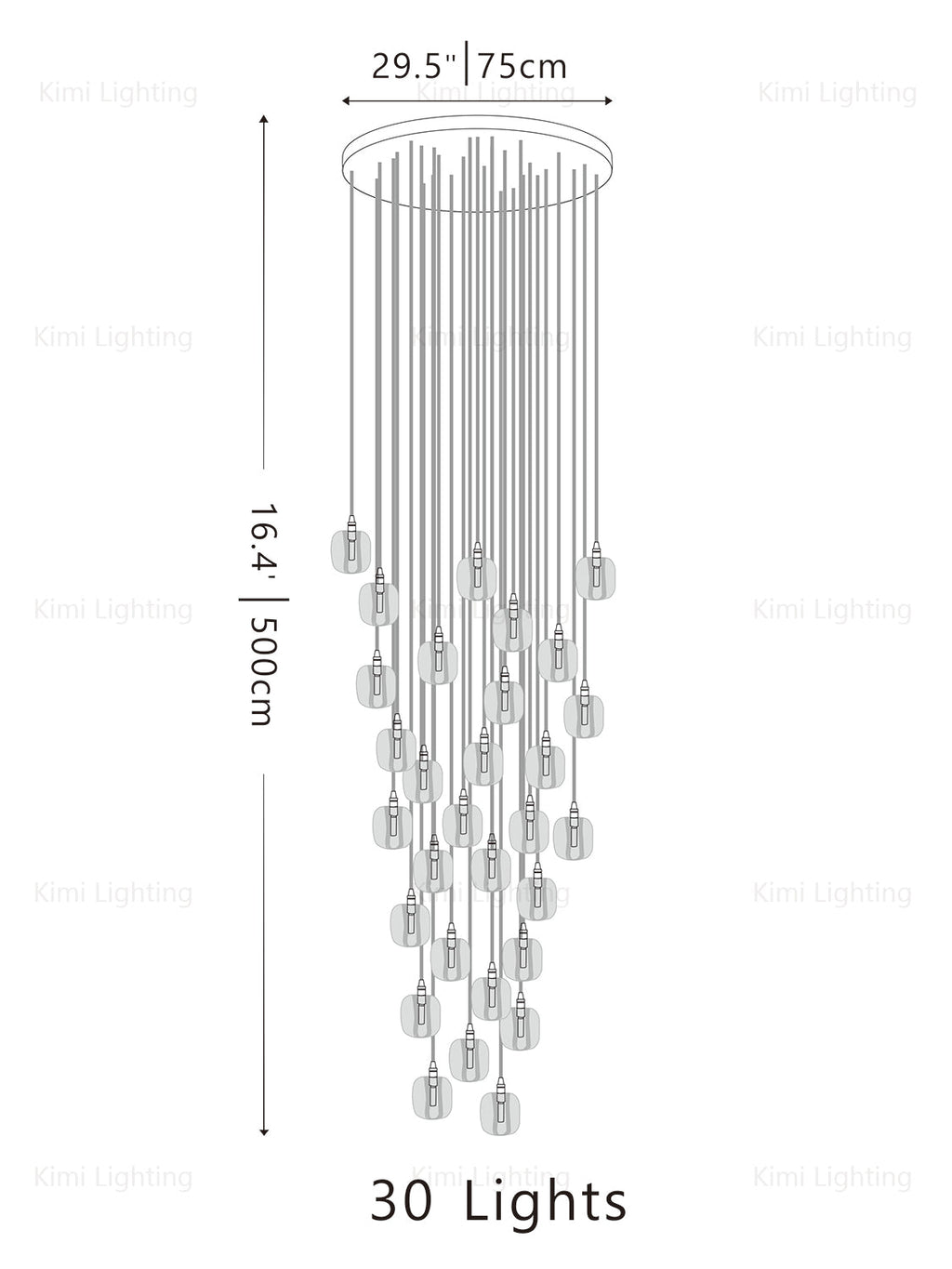 Melting Cube Pendant Light fixture