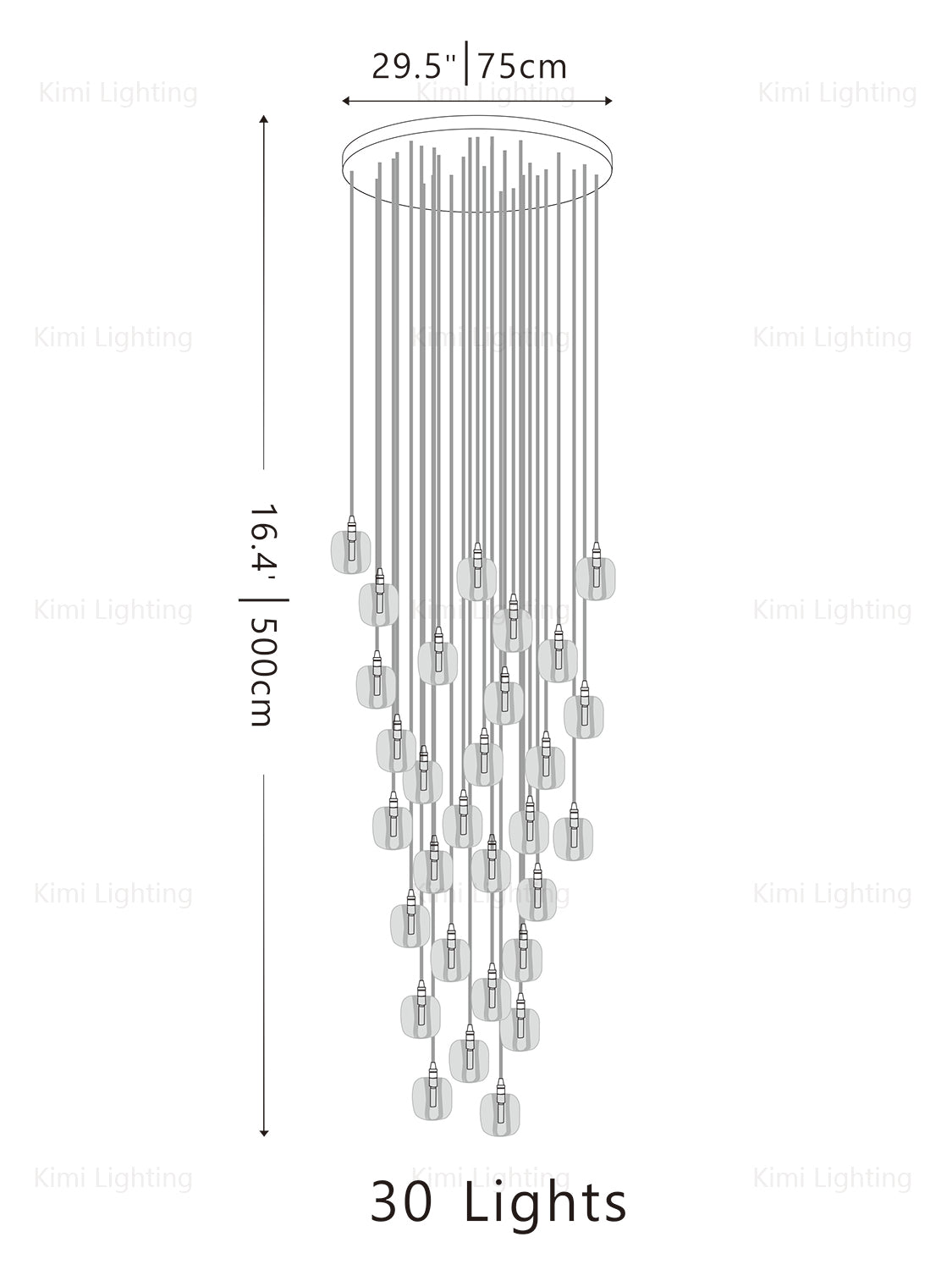 Melting Cube Pendant Light fixture