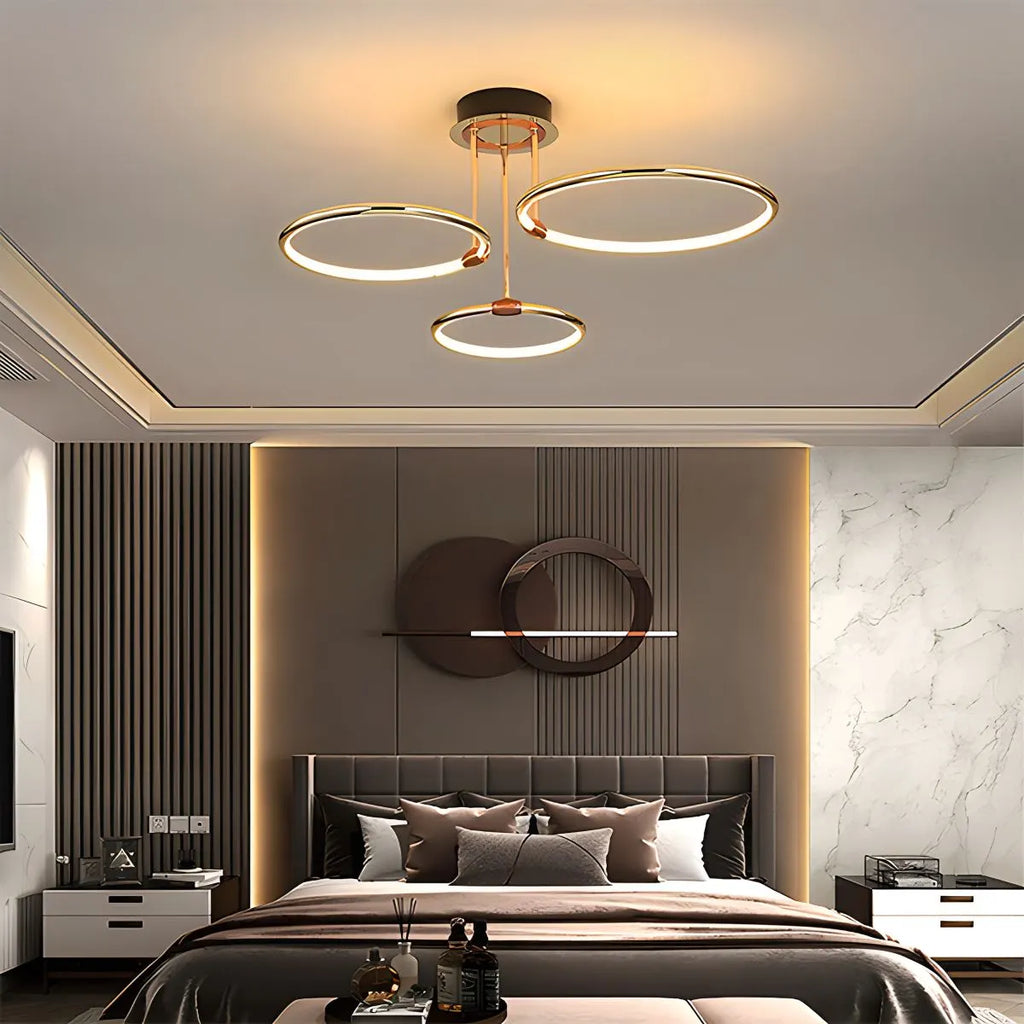 Metal Circular Chandelier Ceiling Lamp