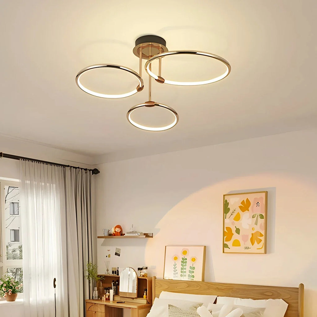 Metal Circular Chandelier Ceiling Lamp