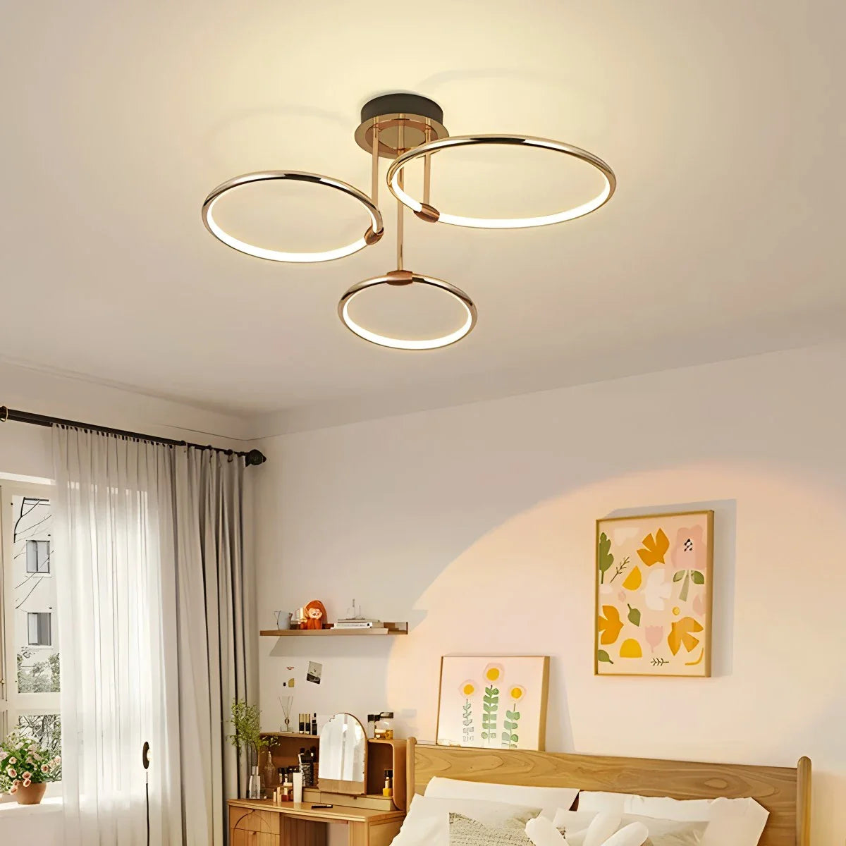 Metal Circular Chandelier Ceiling Lamp