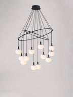 Milky White Glass Ball Pendant Light