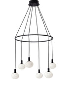 Milky White Glass Ball Pendant Light