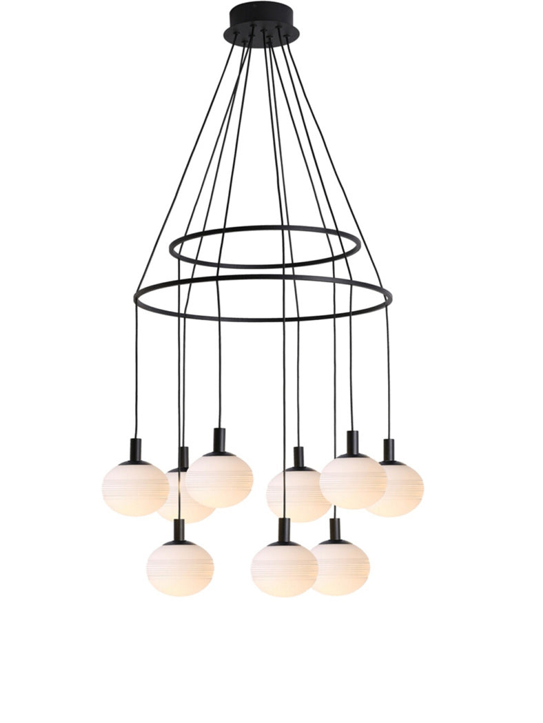 Milky White Glass Ball Pendant Light