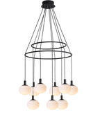 Milky White Glass Ball Pendant Light